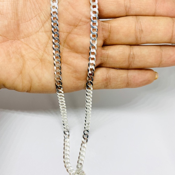 Other - Sterling Silver 925 Men’s Necklace Cuban Curb 24”